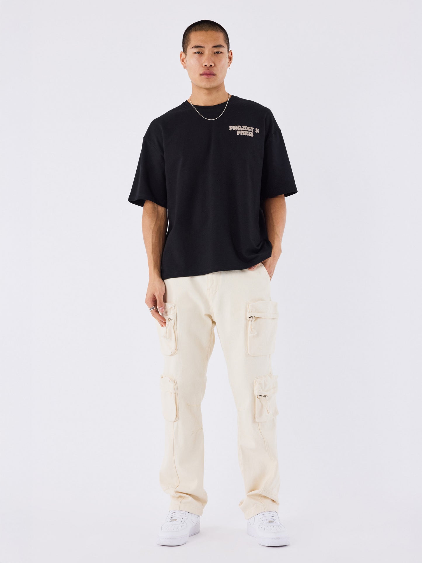 PANTALÓN ANCHO CARGO MULTIBOLSILLOS - TIZA - PROJECT X PARIS | PXP T249042-CC
