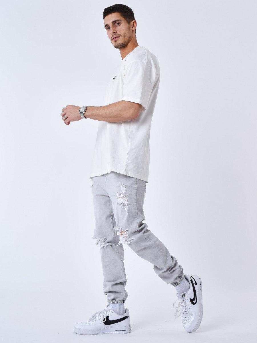 VAQUEROS ESTILO JOGGER ROTO - GRIS CLARO - PROJECT X PARIS | T239010_GY