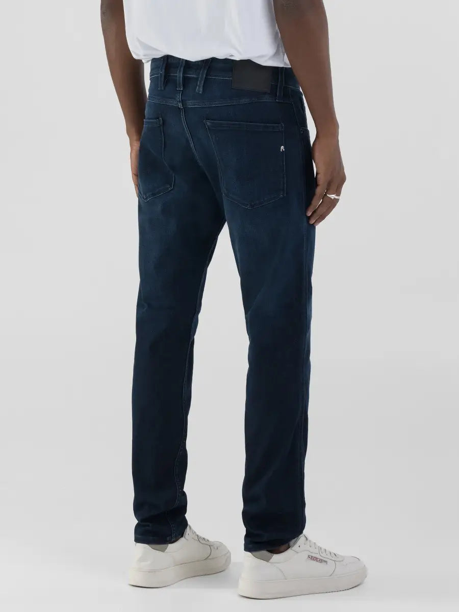 PANTALÓN VAQUERO AJUSTADO SLIM FIT ANBASS POWER STRETCH - AZUL OSCURO - REPLAY | M914 .000.41A C38