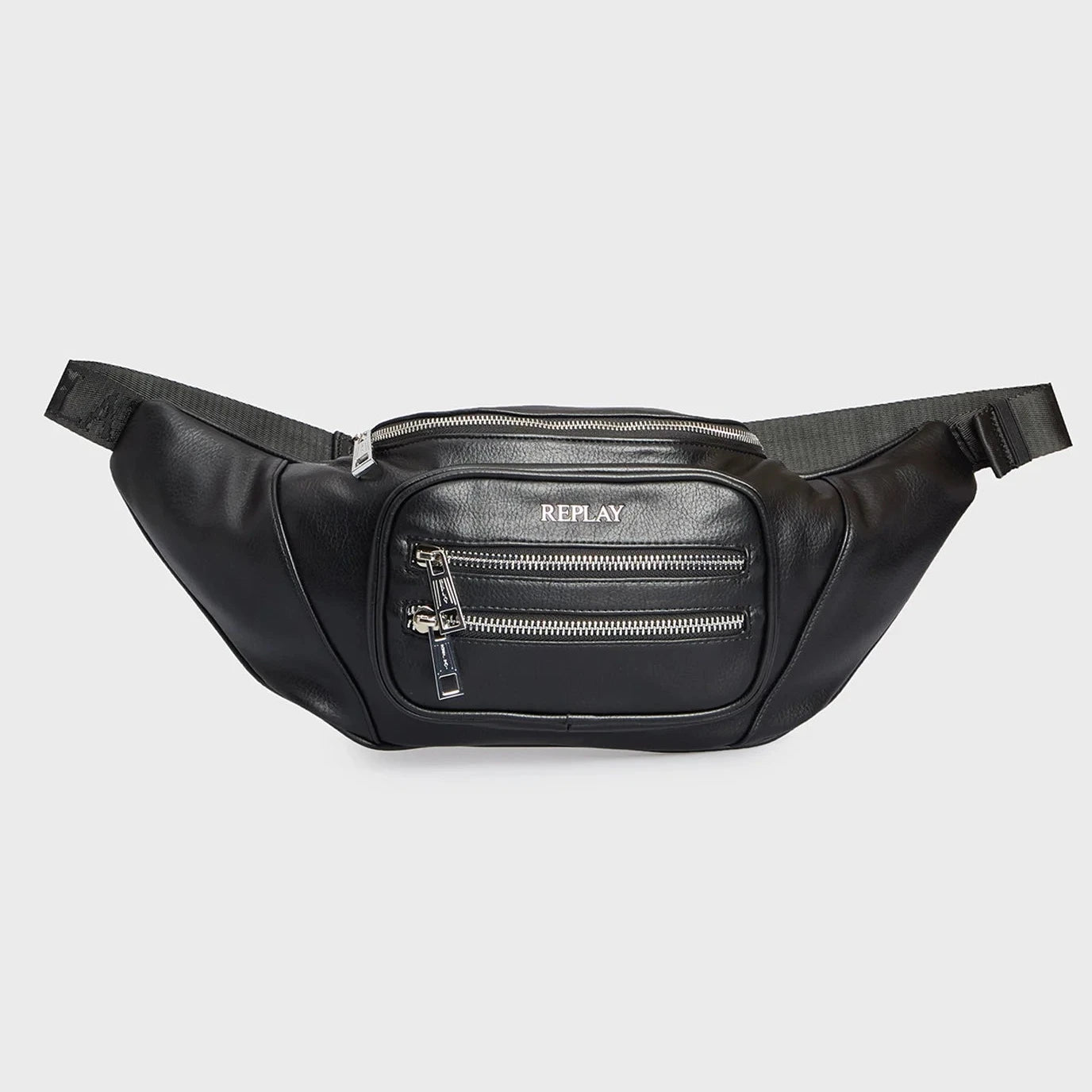 BOLSO RIÑONERA CON CREMALLERA DOBLE - NEGRO - REPLAY | FM3675.000.A0132F