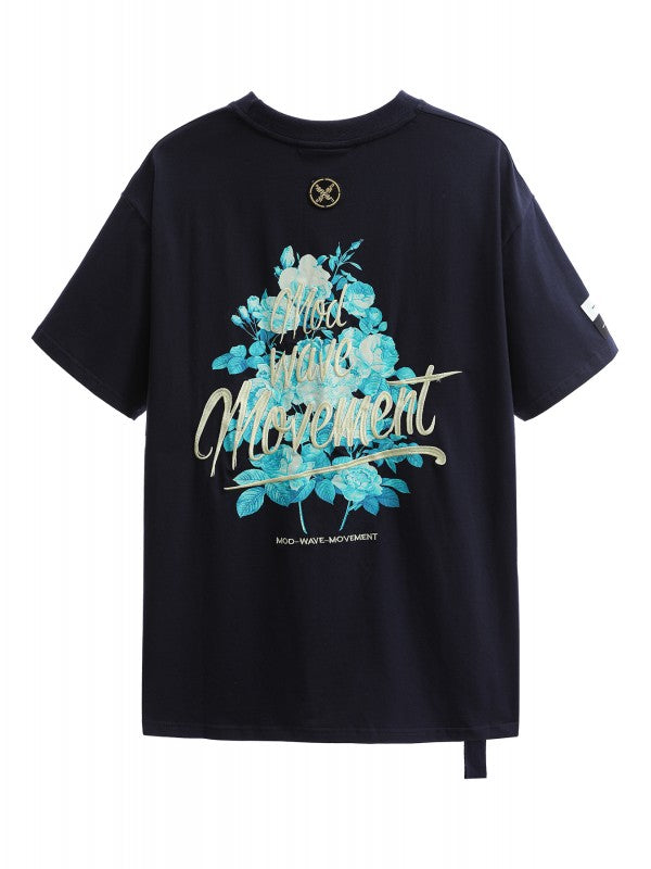CAMISETA "FLORAL" - AZUL MARINO - BLACK CAPSULE MOD WAVE MOVEMENT | MW082020538