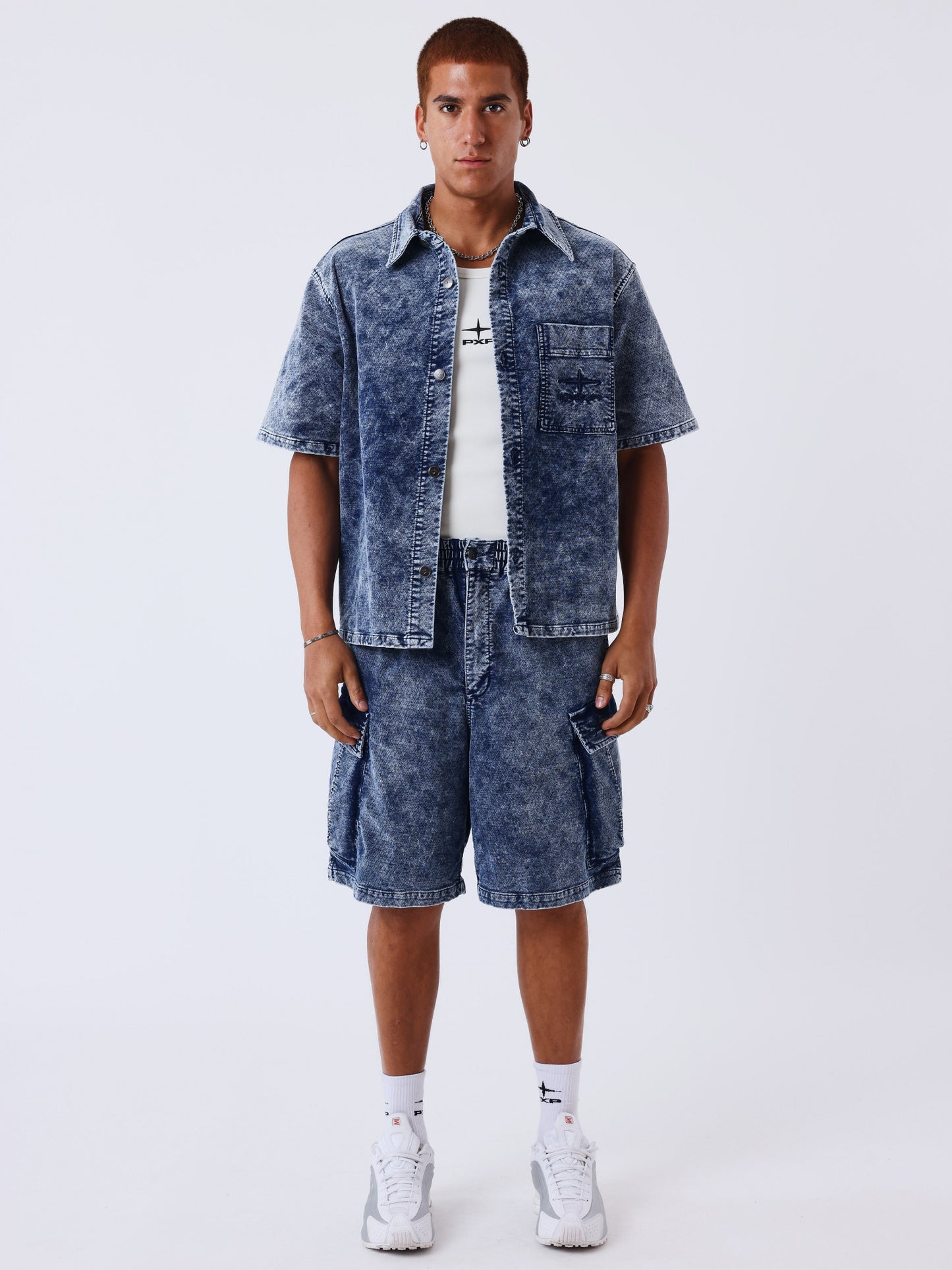 BERMUDA CARGO JEANS - AZUL - PROJECT X PARIS | 2694109-BL