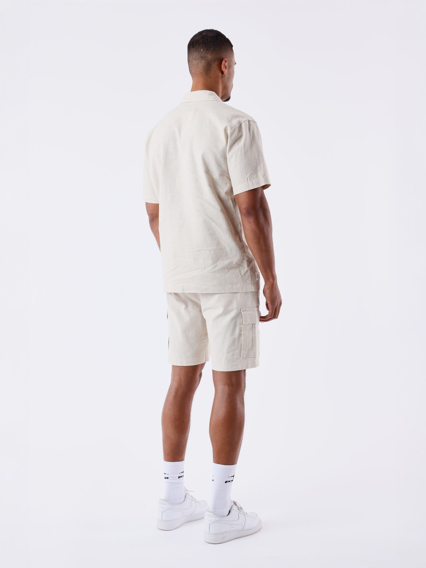 PANTALÓN CORTO TEXTURIZADO ESTILO CARGO - BEIGE - PROJECT X PARIS | 2540162_IV