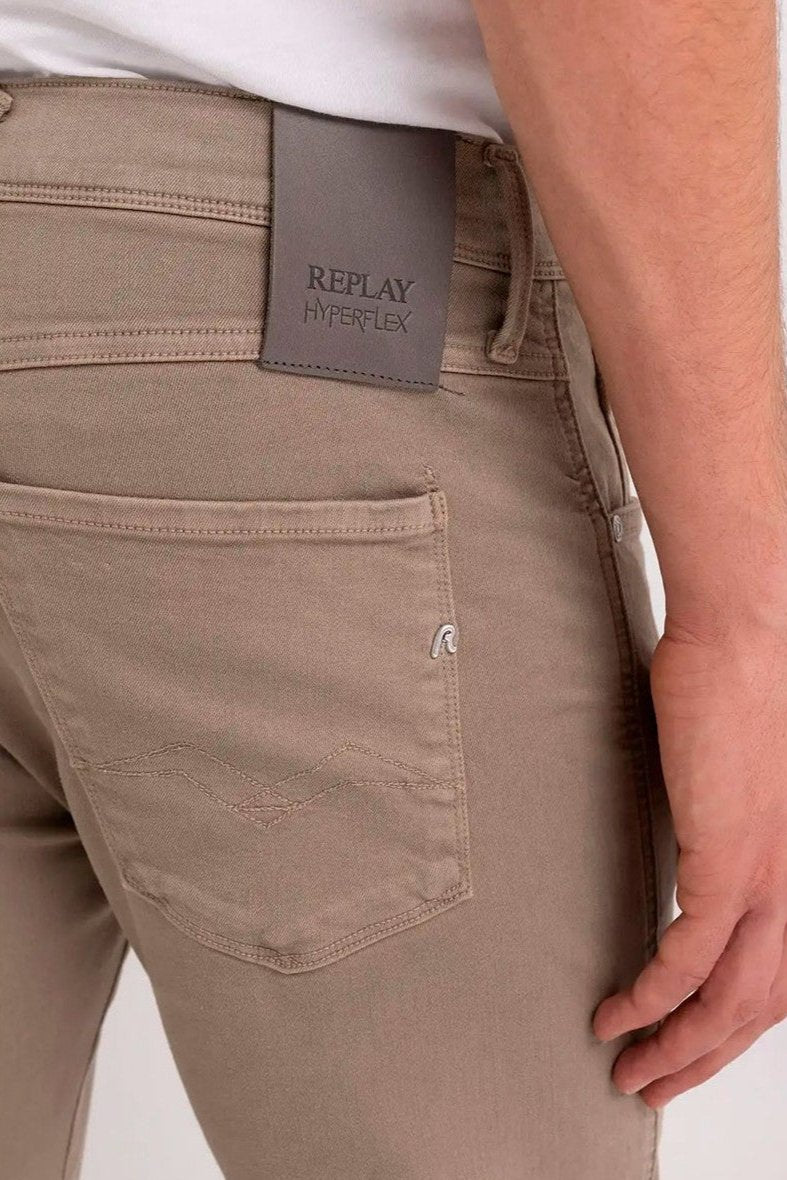 PANTALÓN VAQUERO AJUSTADO SLIM FIT ANBASS HYPERFLEX - BEIGE - REPLAY | M914Y.000.8366197