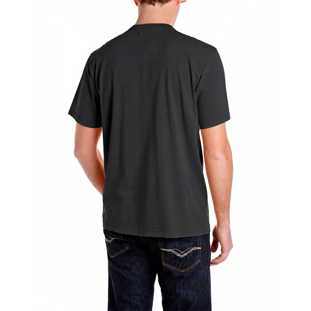 CAMISETA REPLAY MANGA CORTA - NEGRO DESGASTADO - REPLAY | M3026.000.23806G