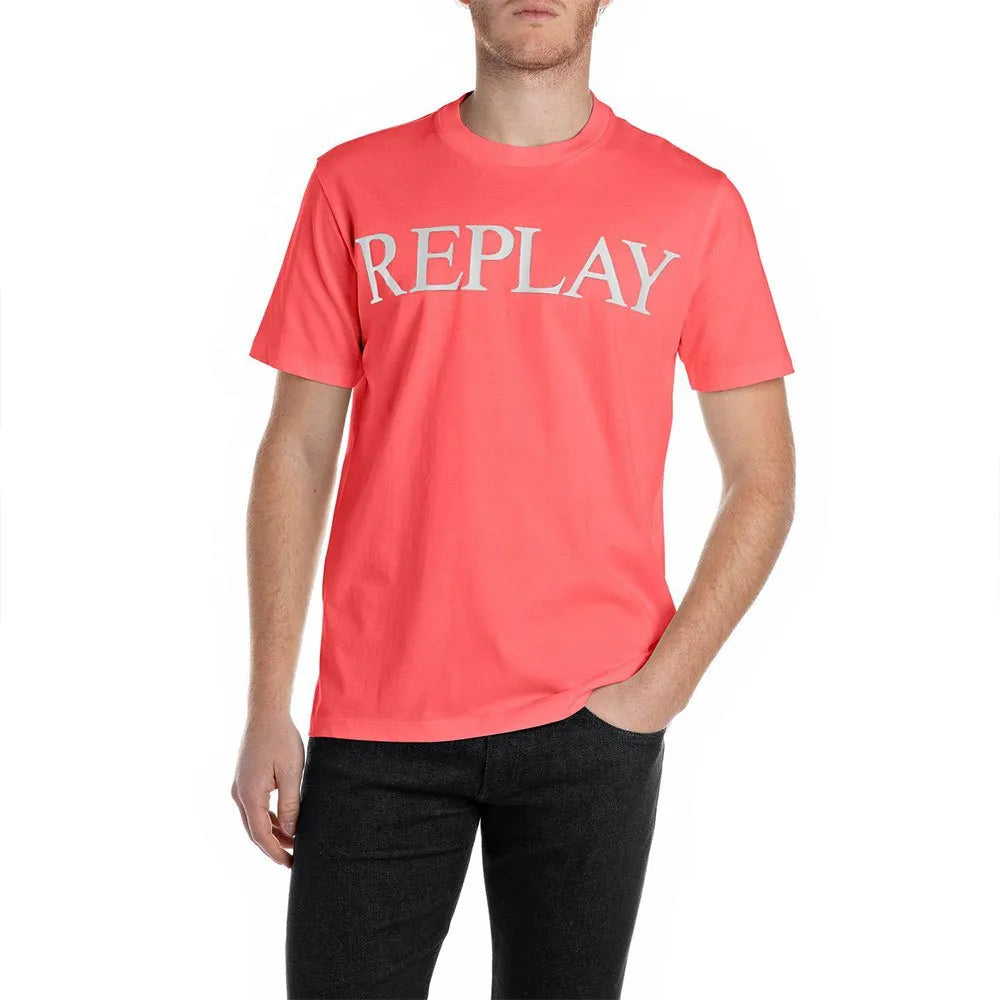 CAMISETA BÁSICA LOGO - CORAL - REPLAY | M3099.000.2660