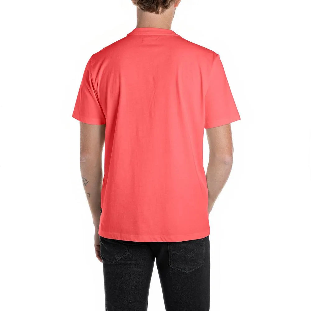 CAMISETA BÁSICA LOGO - CORAL - REPLAY | M3099.000.2660