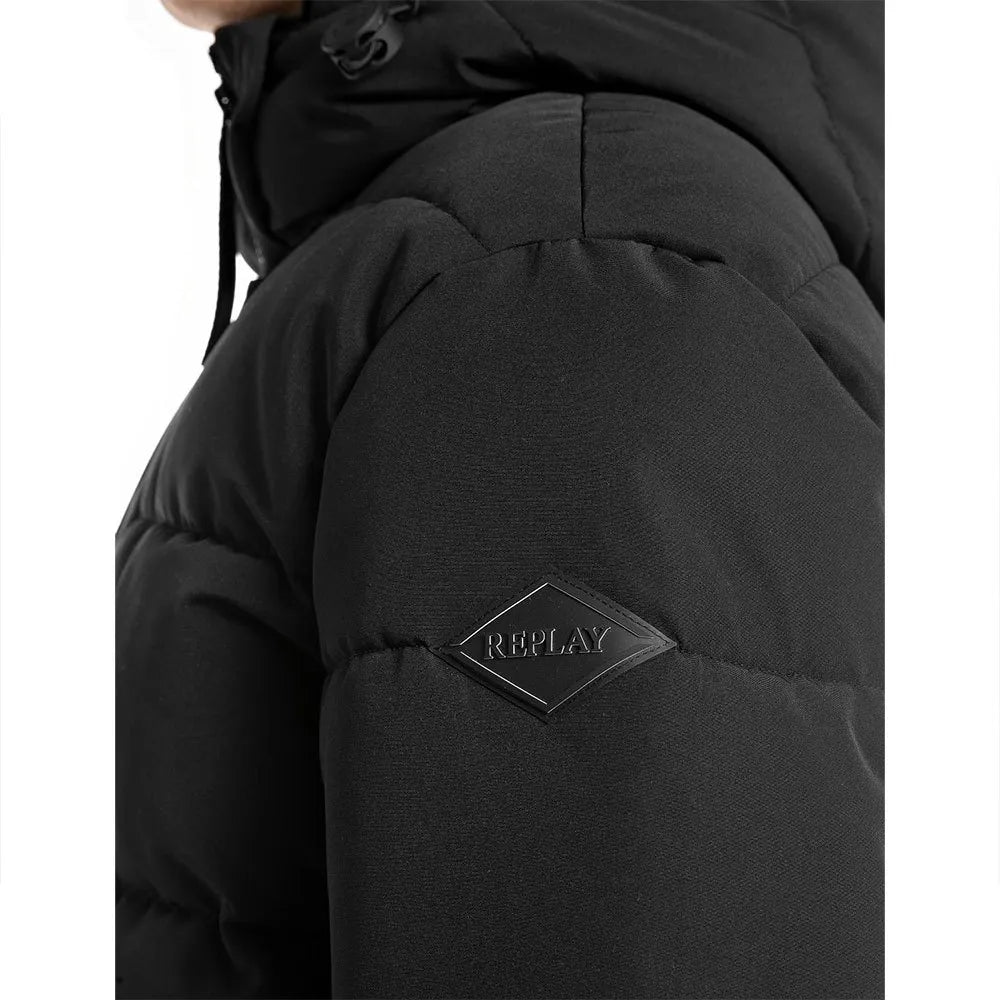 CHAQUETA CON CREMALLERA Y BOLSILLOS - NEGRO - REPLAY | M8403.000.84728