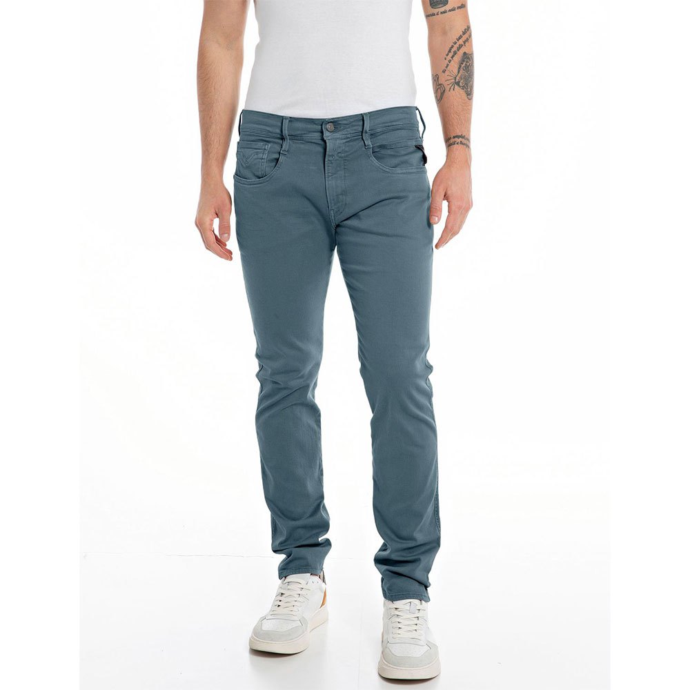 PANTALÓN VAQUERO SLIM FIT ANBASS HYPERFLEX - AZUL - REPLAY | M914Y .000.8366197