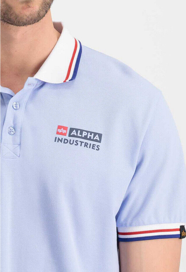 POLO "CONTRAST" - LIGHT BLUE - ALPHA INDUSTRIES