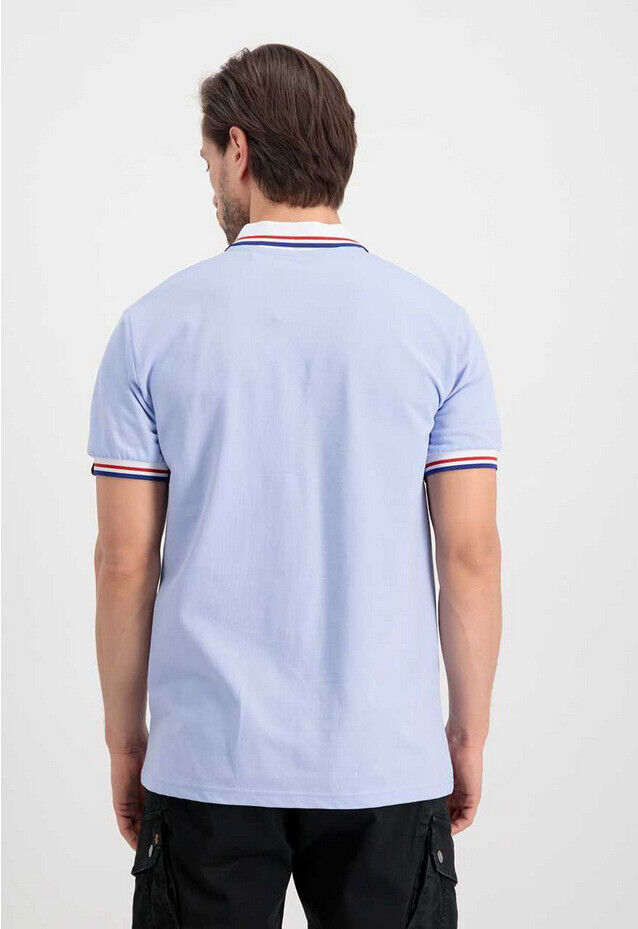 POLO "CONTRAST" - LIGHT BLUE - ALPHA INDUSTRIES