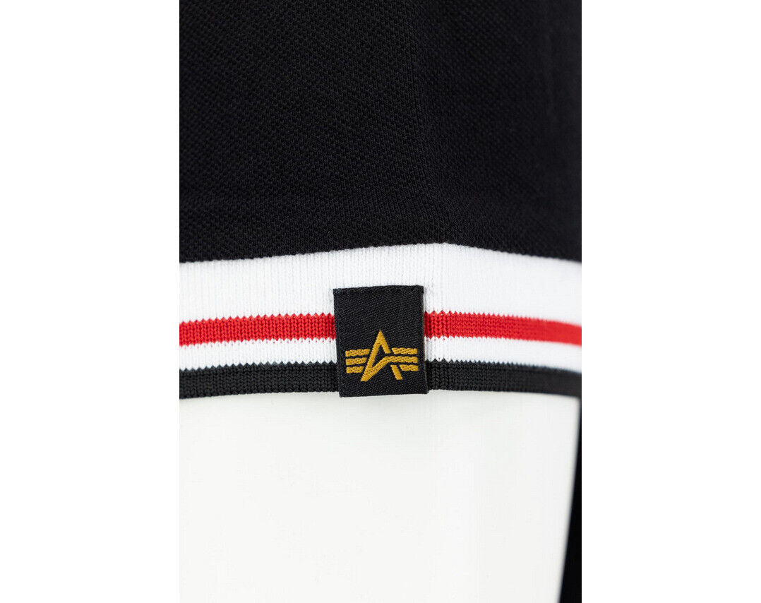 POLO "CONTRAST" - NEGRO - ALPHA INDUSTRIES | 106601