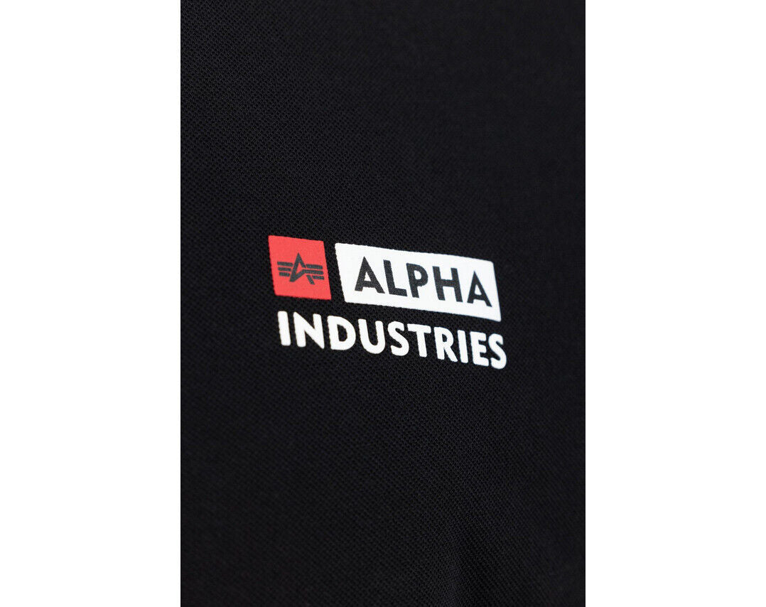 POLO "CONTRAST" - BLACK - ALPHA INDUSTRIES