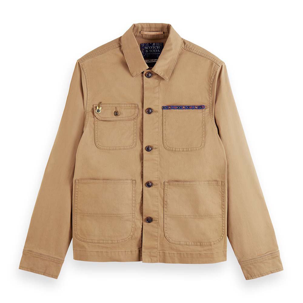 SOBRECAMISA CON BOLSILLOS - BEIGE - SCOTCH & SODA | 174188