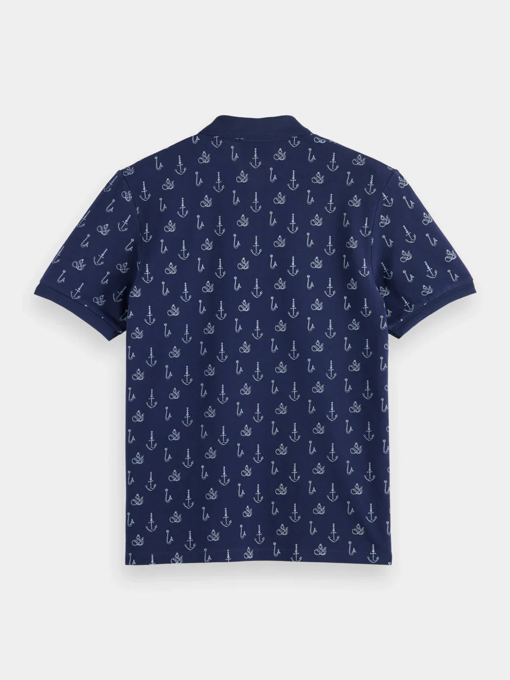 POLO CON ESTAMPADO INTEGRAL ANCLAS - AZUL MARINO - SCOTCH & SODA | 175555