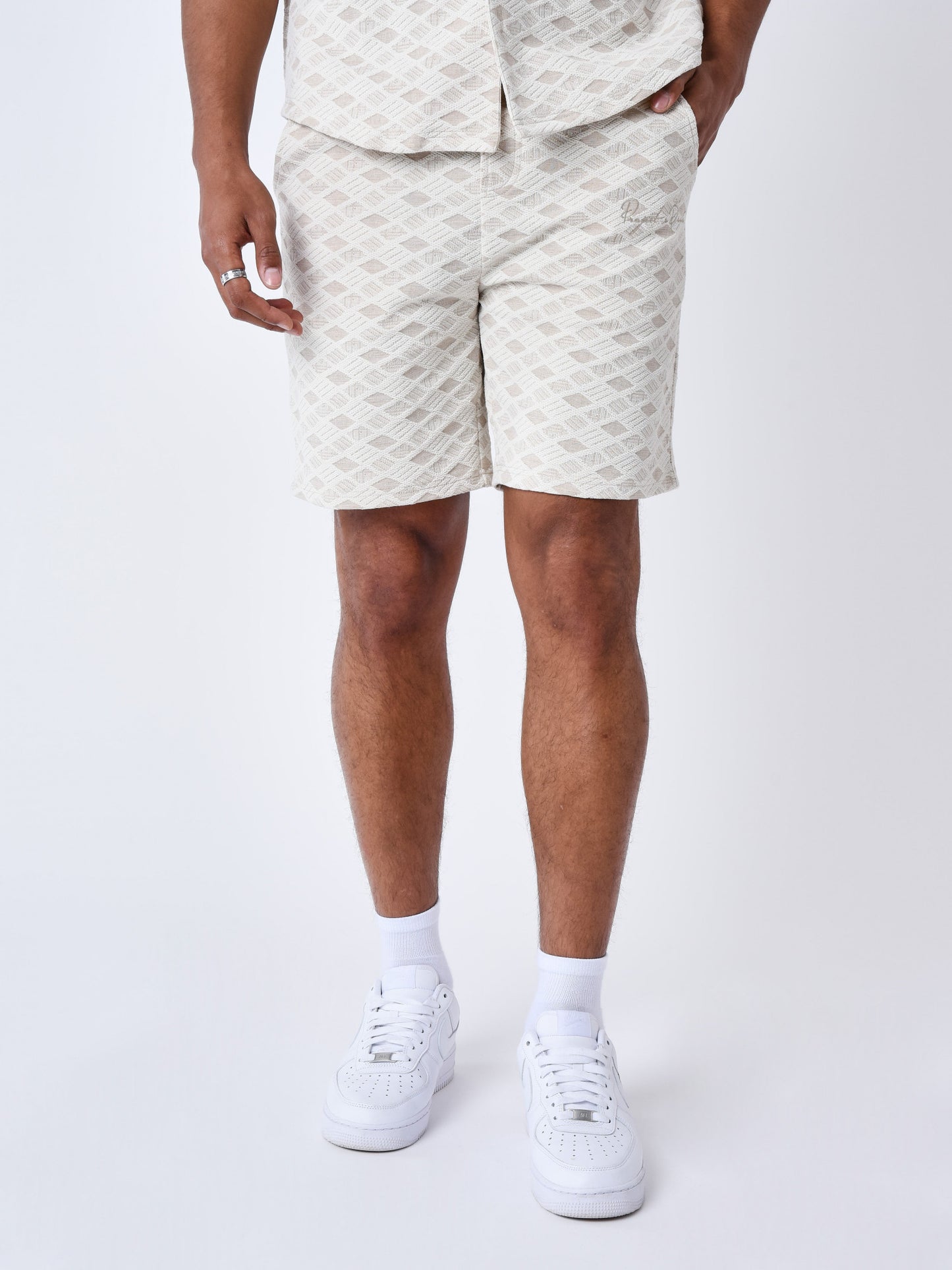 PANTALÓN CORTO CON TEXTURA - TIZA - PROJECT X PARIS | PXP 2540164-CC