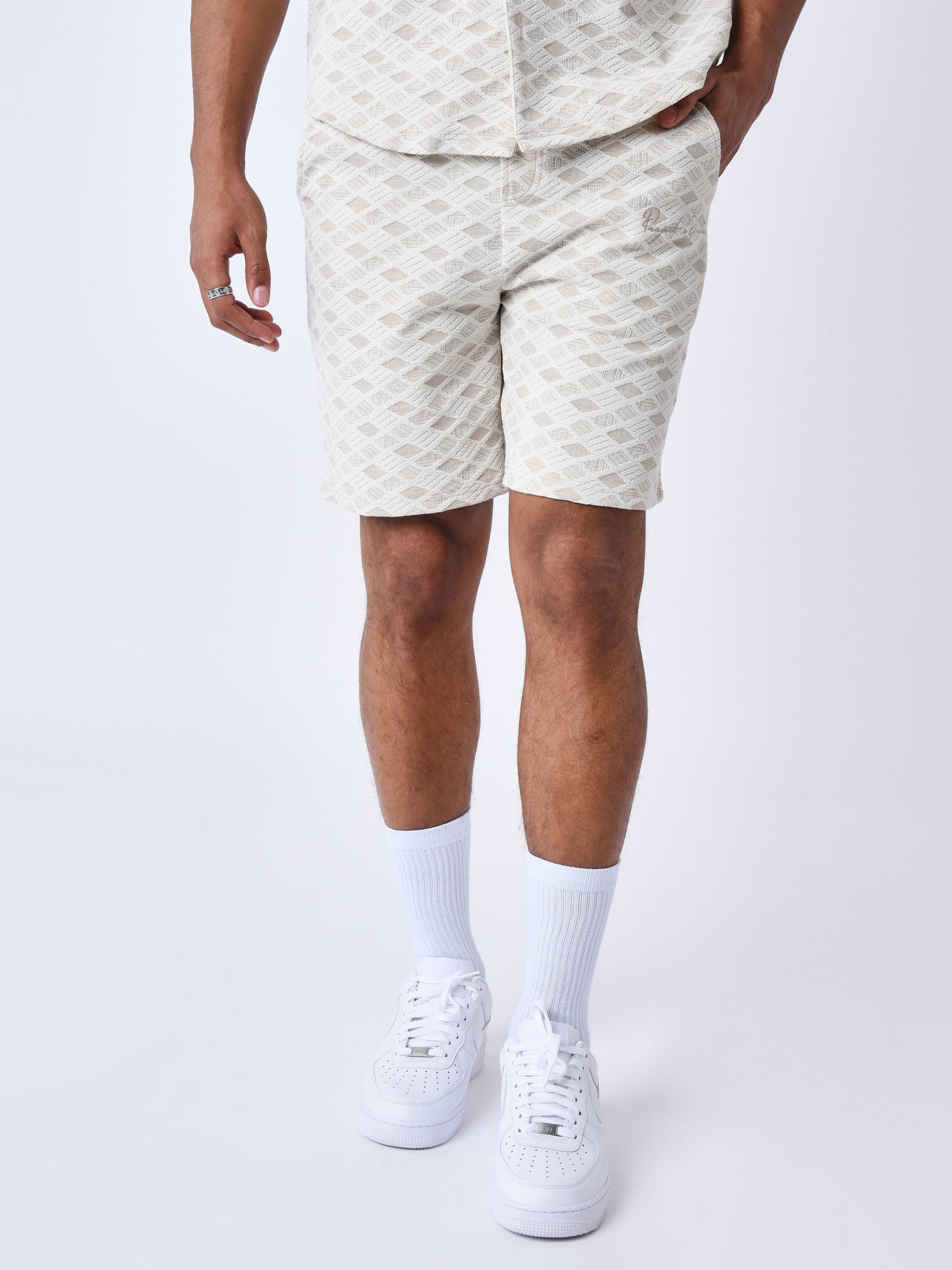 PANTALÓN CORTO CON TEXTURA - TIZA - PROJECT X PARIS | PXP 2540164-CC