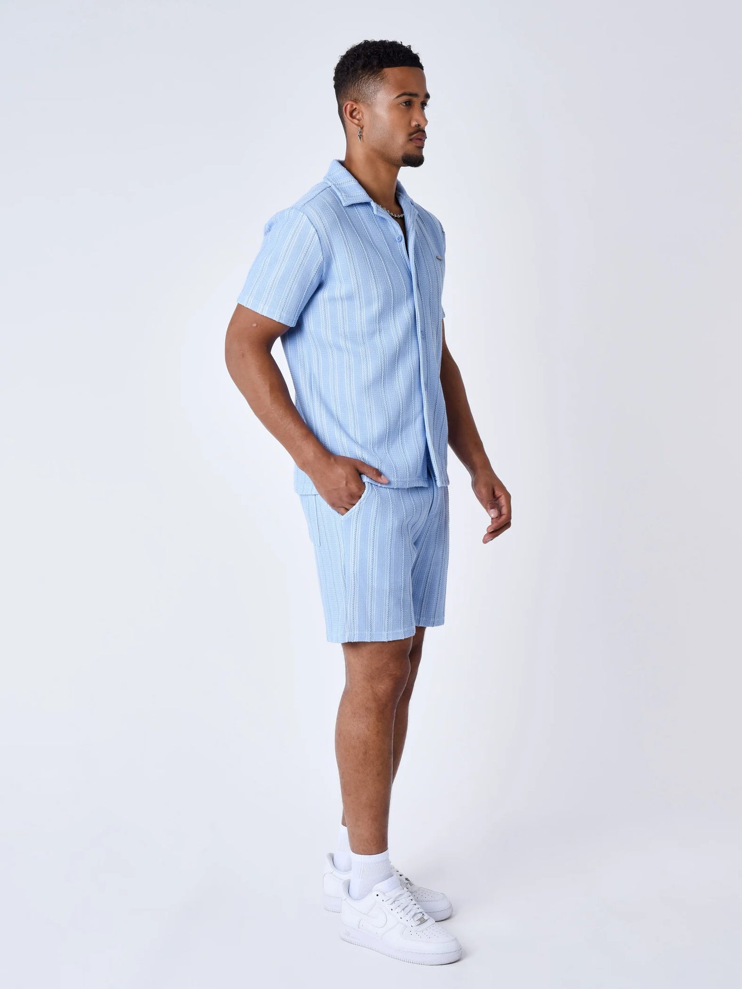 PANTALÓN CORTO DE PUNTO - AZUL CLARO - PROJECT X PARIS | PXP 2540163_CB