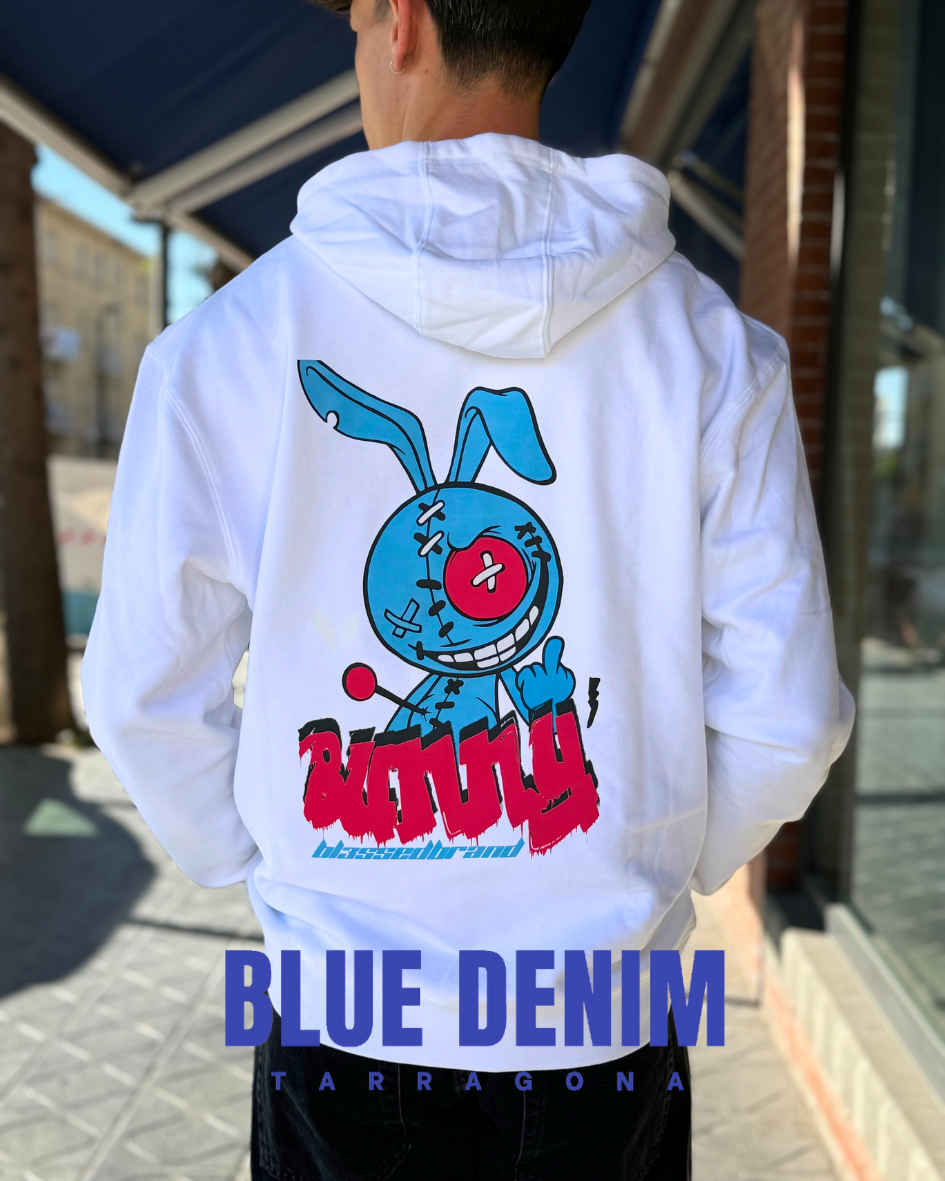 SUDADERA CON CAPUCHA "BUNNY" - BLANCO - BLESSED BRAND