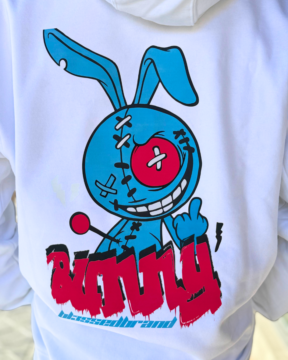 SUDADERA CON CAPUCHA "BUNNY" - BLANCO - BLESSED BRAND