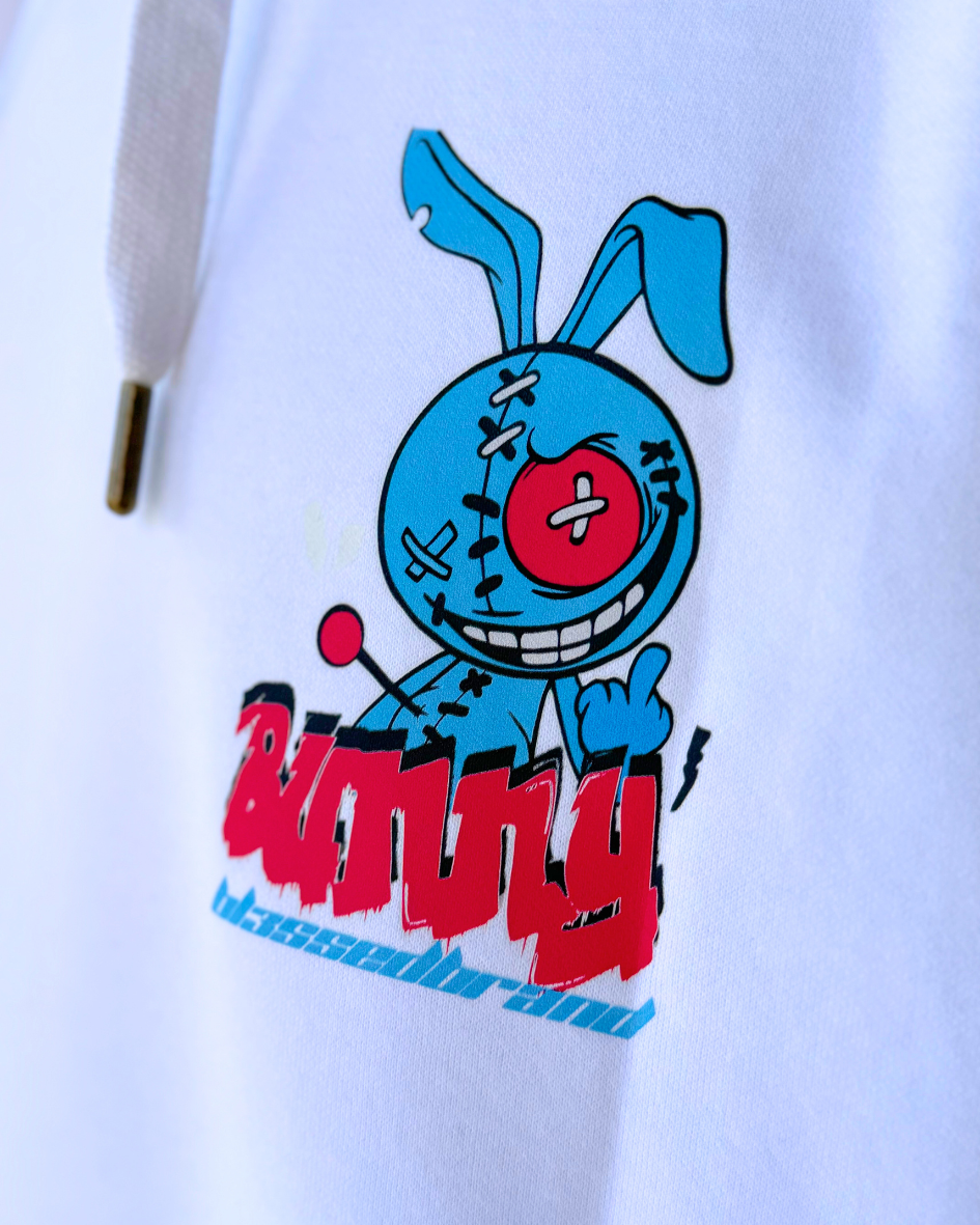 SUDADERA CON CAPUCHA "BUNNY" - BLANCO - BLESSED BRAND