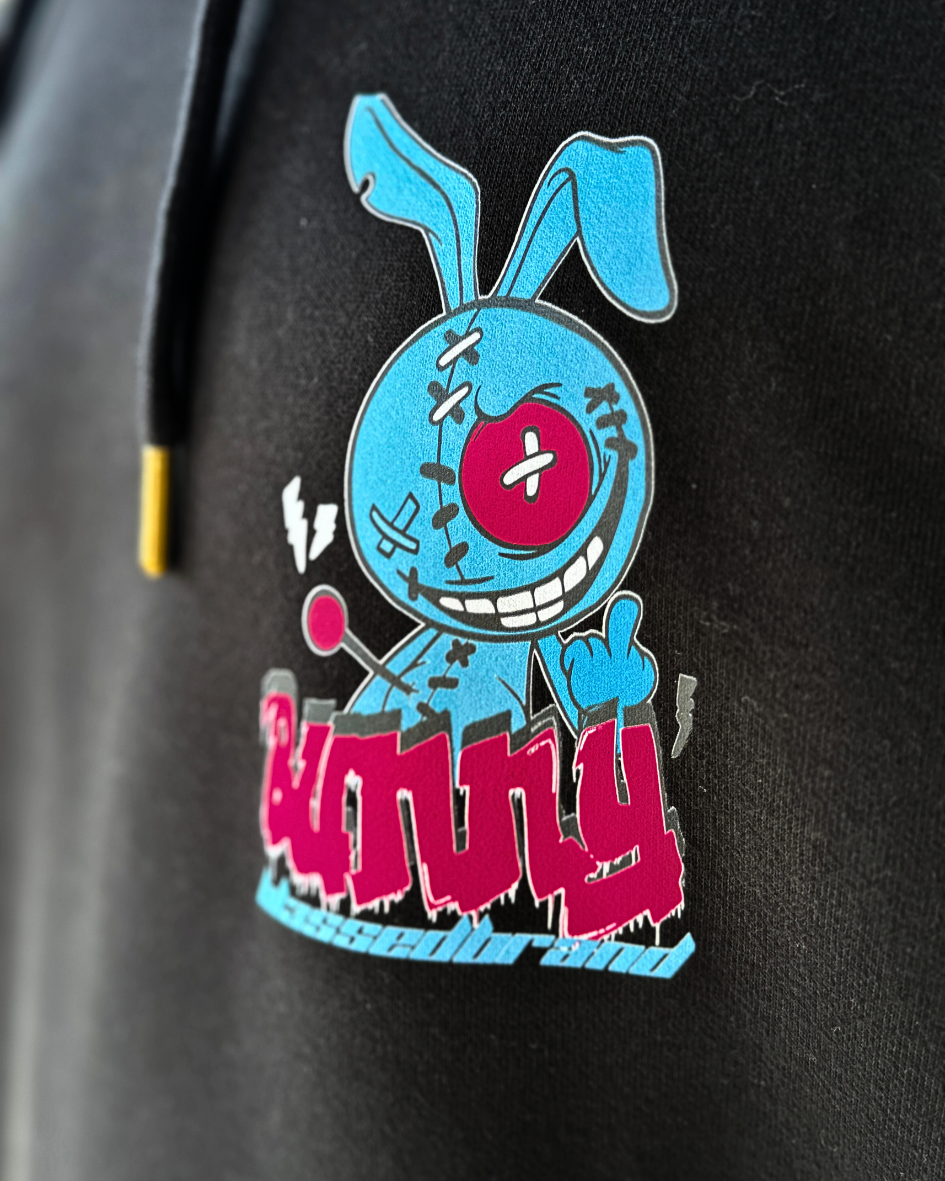 SUDADERA CON CAPUCHA "BUNNY" - NEGRO - BLESSED BRAND