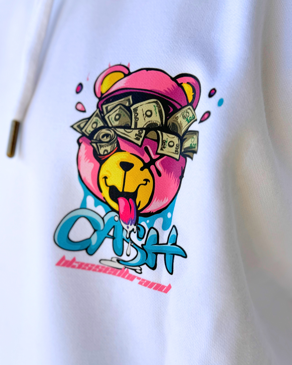 SUDADERA CON CAPUCHA "FILL ME" - BLANCO - BLESSED BRAND