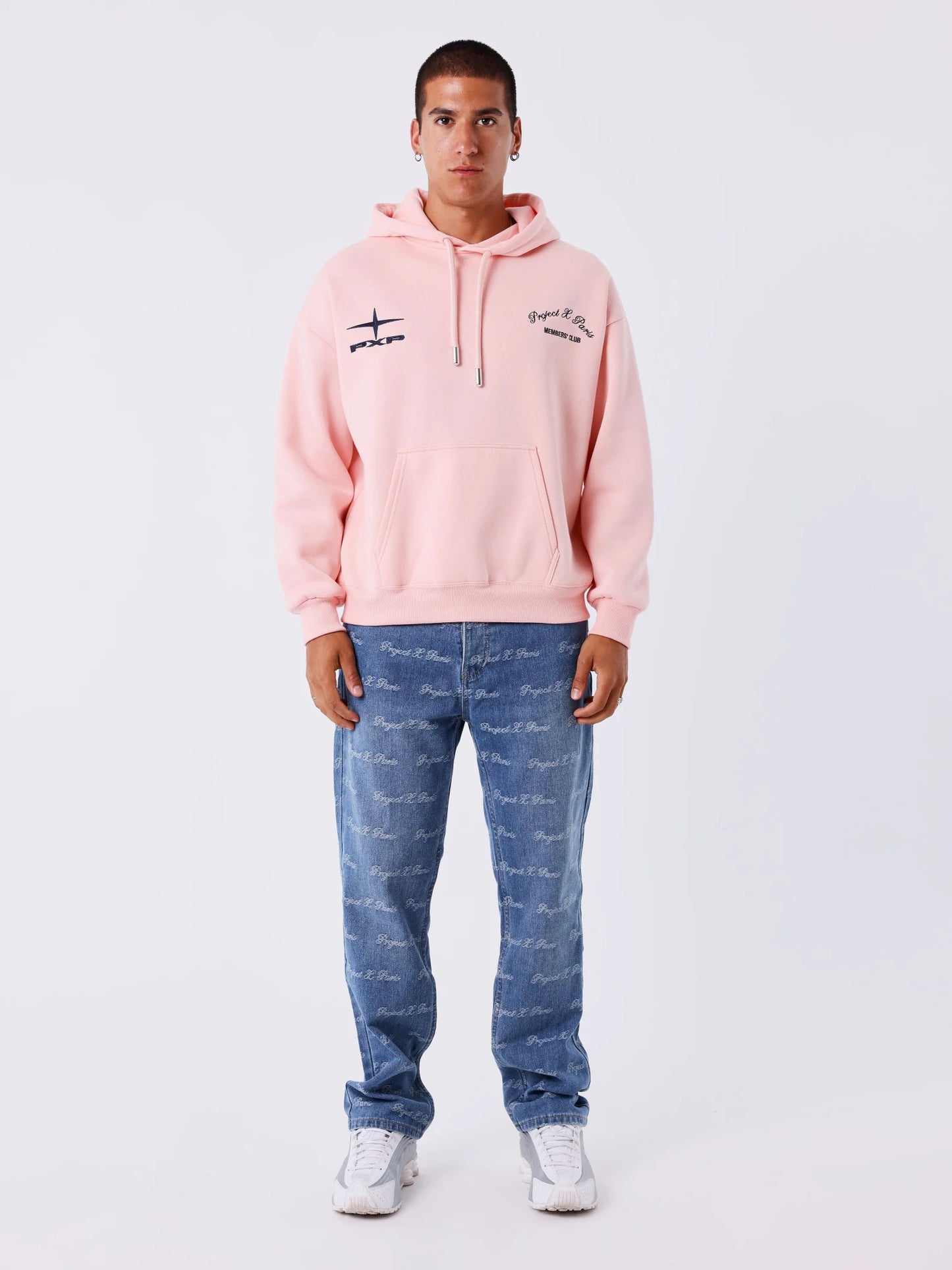 SUDADERA CON CAPUCHA "MEMBER´S CLUB" - ROSA - PROJECT X PARIS | 2522302_PK