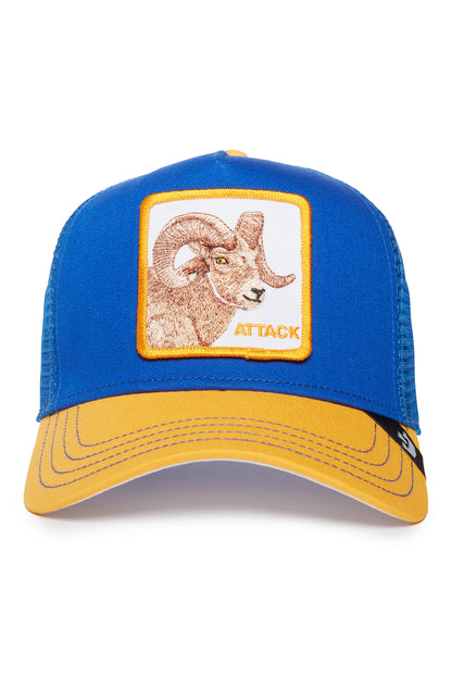 GORRA TRUCKER CARNERO "ATTACK" - AZUL/AMARILLO - GOORIN BROS THE FARM ANIMALS | 101-2000