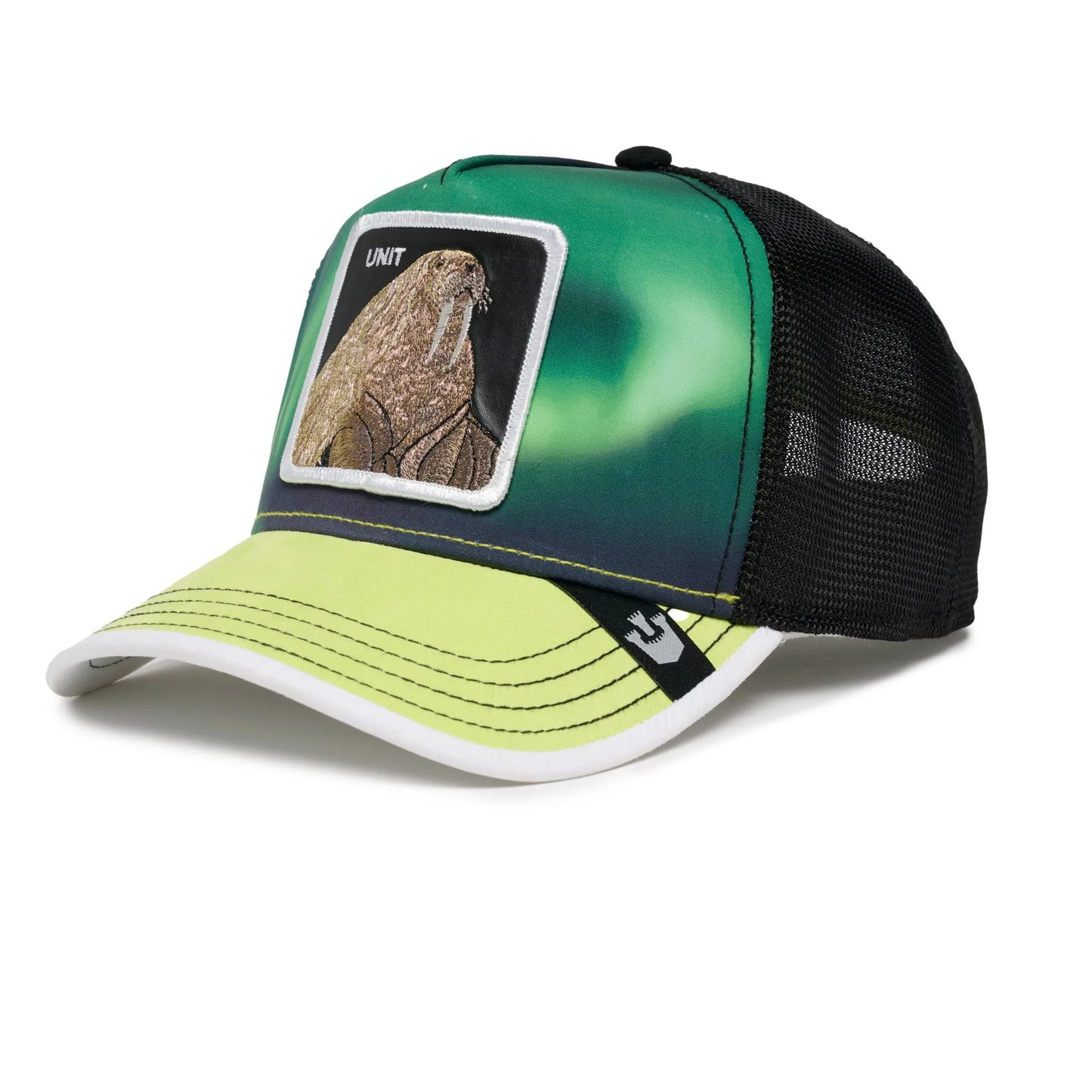 GORRA TRUCKER MORSA "UNIT" - VERDE AMARILLO - GOORIN BROS PREMIUM THE FARM ANIMALS | 101-1695