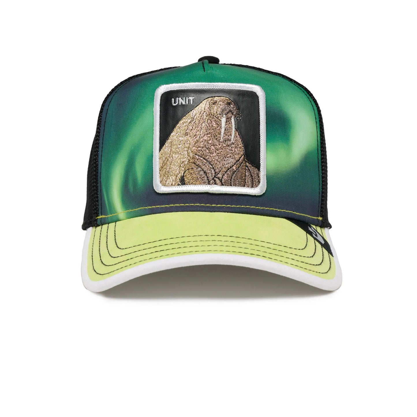 GORRA TRUCKER MORSA "UNIT" - VERDE AMARILLO - GOORIN BROS PREMIUM THE FARM ANIMALS | 101-1695