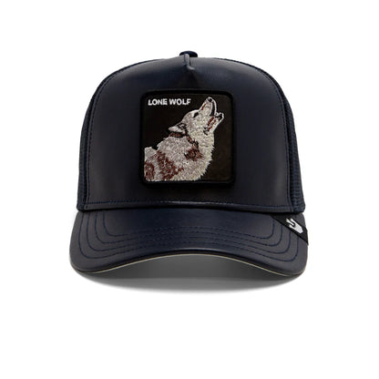 GORRA TRUCKER LOBO "SHLEATHER WOLF" - AZUL MARINO - GOORIN BROS THE FARM ANIMALS | 101-1832