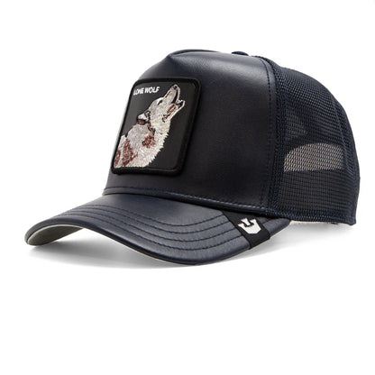 GORRA TRUCKER LOBO "SHLEATHER WOLF" - AZUL MARINO - GOORIN BROS THE FARM ANIMALS | 101-1832