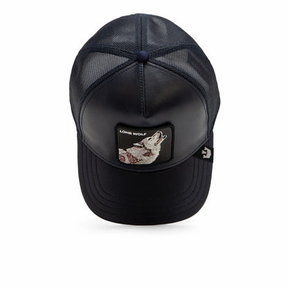 GORRA TRUCKER LOBO "SHLEATHER WOLF" - AZUL MARINO - GOORIN BROS THE FARM ANIMALS | 101-1832