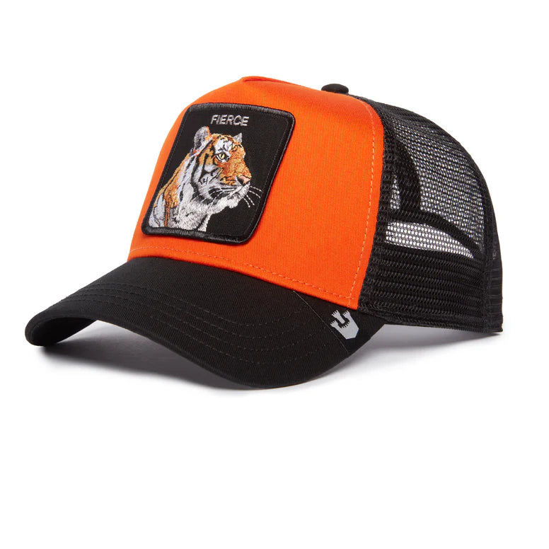 GORRA TRUCKER TIGRE "FIERCE" - ORANGE - GOORIN BROS THE FARM ANIMALS | 101-1986