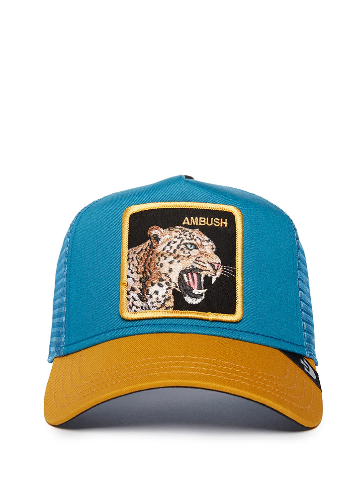 GORRA TRUCKER LEOPARDO "AMBUSH" - AZUL/AMARILLO - GOORIN BROS 101-1998