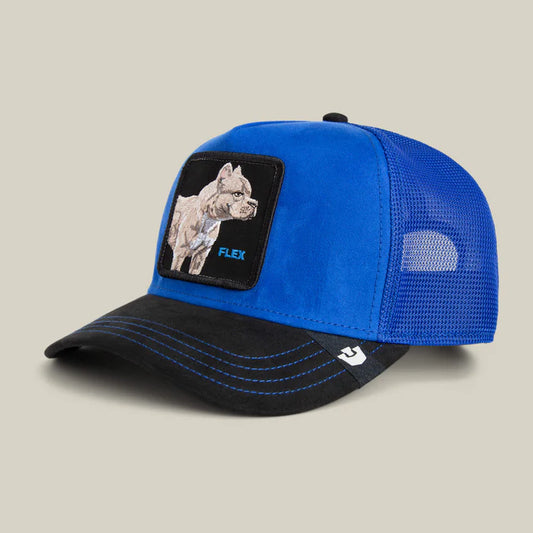 GORRA TRUCKER PITBULL "FLEX" - AZUL - GOORIN BROS THE FARM ANIMALS | 101-2580
