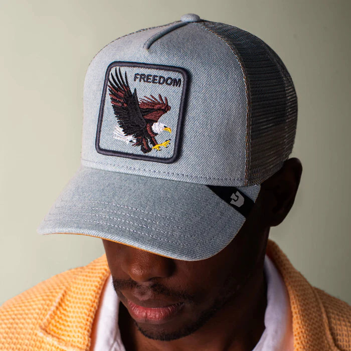 GORRA TRUCKER ÁGUILA "DENIM EAGLE" - DENIM - GOORIN BROS THE FARM ANIMALS | 101-2956