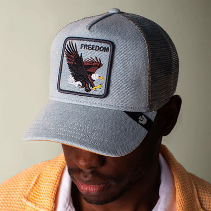 GORRA TRUCKER ÁGUILA "DENIM EAGLE" - DENIM - GOORIN BROS THE FARM ANIMALS | 101-2956