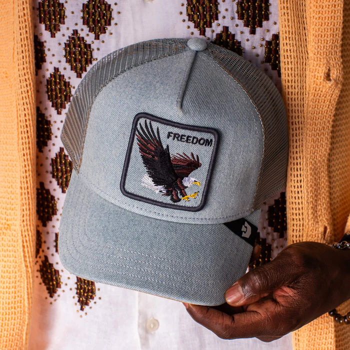GORRA TRUCKER ÁGUILA "DENIM EAGLE" - DENIM - GOORIN BROS THE FARM ANIMALS | 101-2956