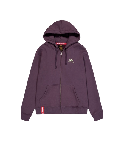 SUDADERA BÁSICA CON CREMALLERA Y CAPUCHA - LILA - ALPHA INDUSTRIES | 118342
