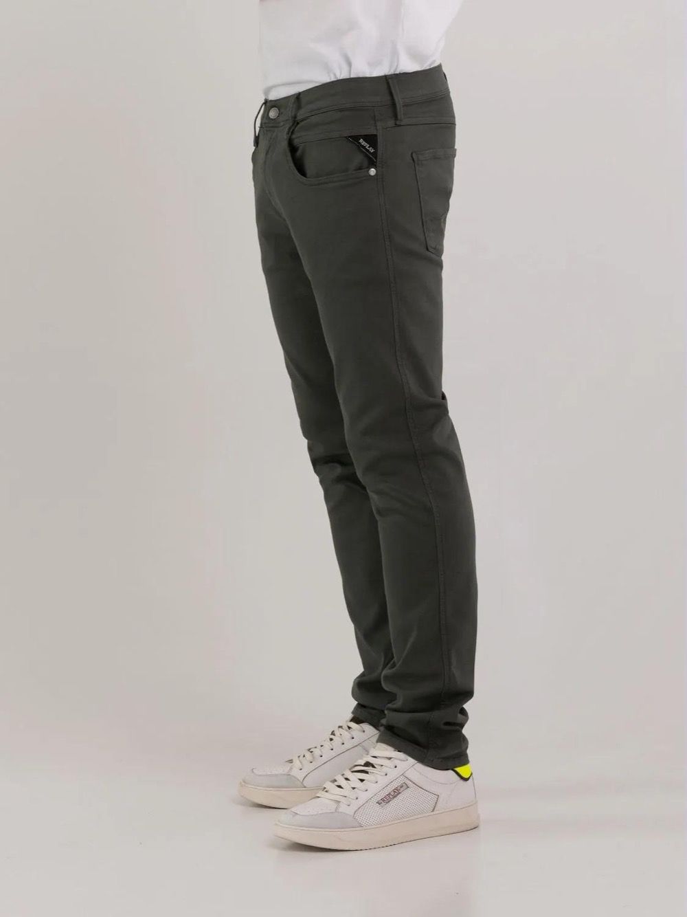 PANTALÓN VAQUERO AJUSTADO SLIM FIT ANBASS HYPERFLEX - VERDE - REPLAY | M914Y.000.8366197