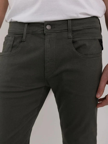 PANTALÓN VAQUERO AJUSTADO SLIM FIT ANBASS HYPERFLEX - VERDE - REPLAY | M914Y.000.8366197