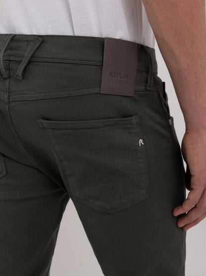 PANTALÓN VAQUERO AJUSTADO SLIM FIT ANBASS HYPERFLEX - VERDE - REPLAY | M914Y.000.8366197