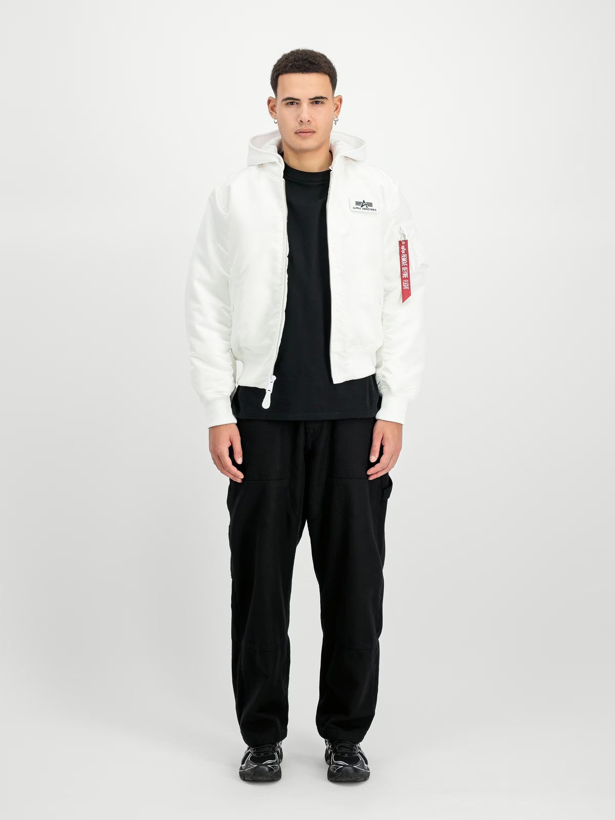 CHAQUETA BOMBER "MA-1 ZH BACKPRINT SLIM" - BLANCO - ALPHA INDUSTRIES | 128113-92