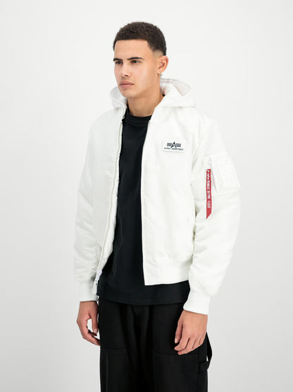CHAQUETA BOMBER "MA-1 ZH BACKPRINT SLIM" - BLANCO - ALPHA INDUSTRIES | 128113-92