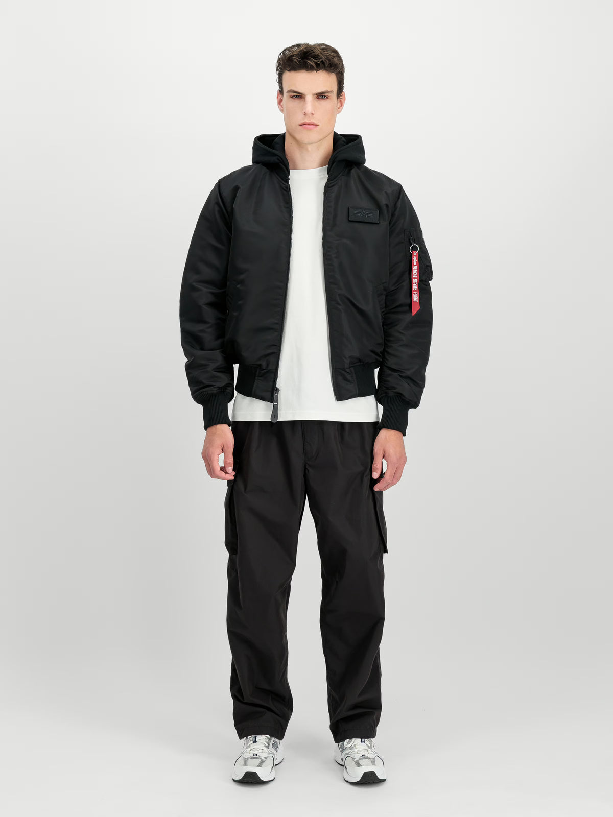 CHAQUETA BOMBER "MA-1 ZH BACKPRINT SLIM" - NEGRO - ALPHA INDUSTRIES | 128113-95