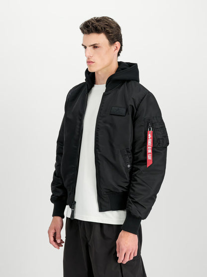 CHAQUETA BOMBER "MA-1 ZH BACKPRINT SLIM" - NEGRO - ALPHA INDUSTRIES | 128113-95