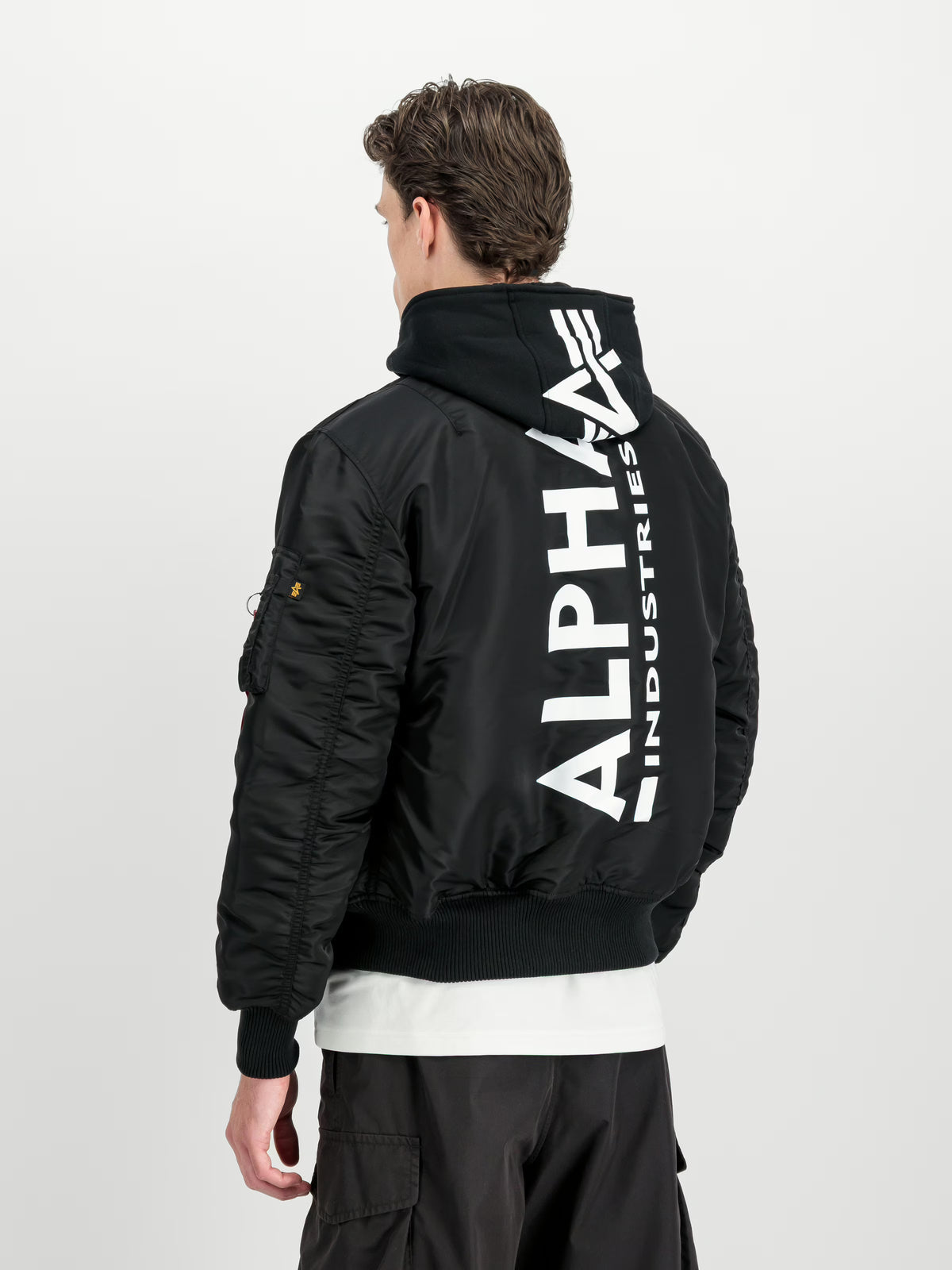 CHAQUETA BOMBER "MA-1 ZH BACKPRINT SLIM" - NEGRO - ALPHA INDUSTRIES | 128113-95