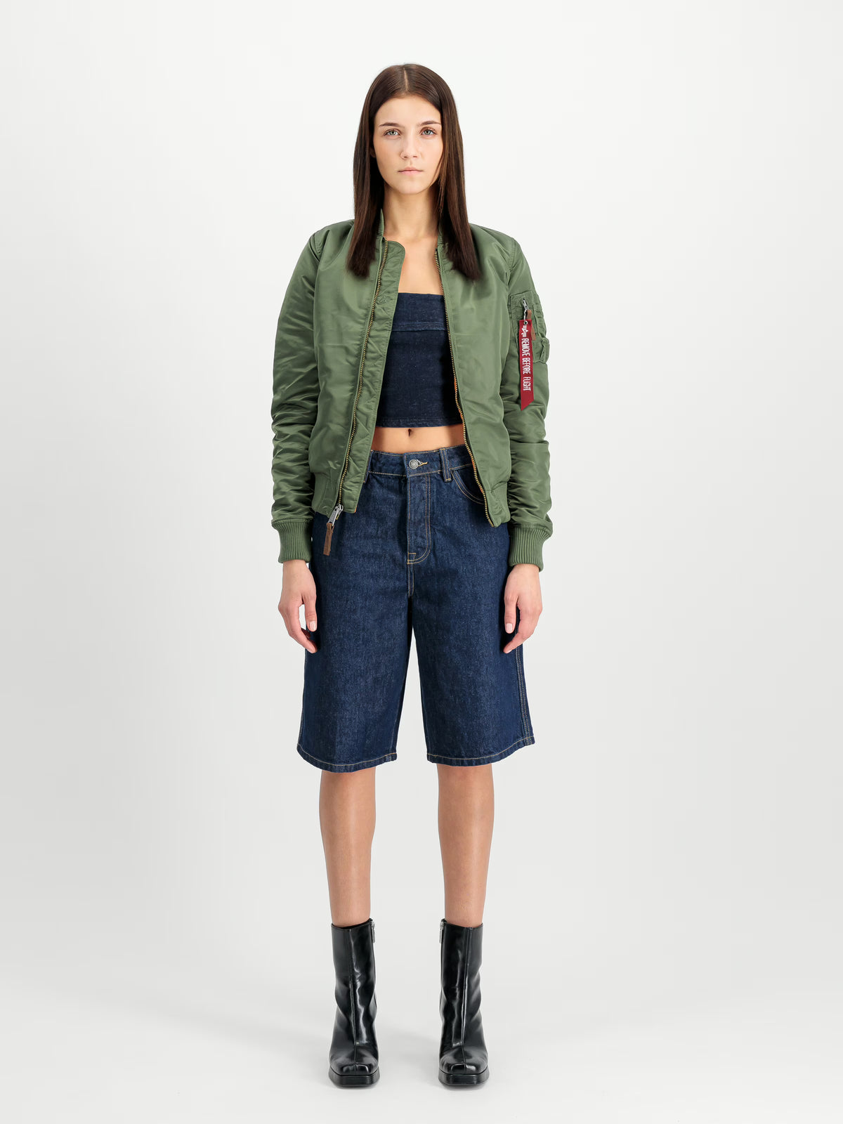 CHAQUETA MUJER BOMBER "MA-1 VF 59" - VERDE MILITAR - ALPHA INDUSTRIES | 133009-01
